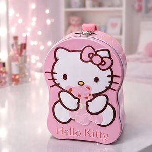 Hello Kitty Shaped Metal Tin Case – Pink Storage Box